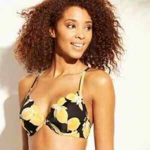 NWT Shade and Shore 36c lemon bikini top